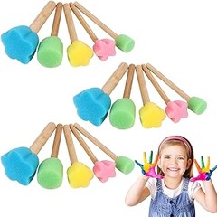 Guía para usar pinceles de espuma en manualidades infantiles