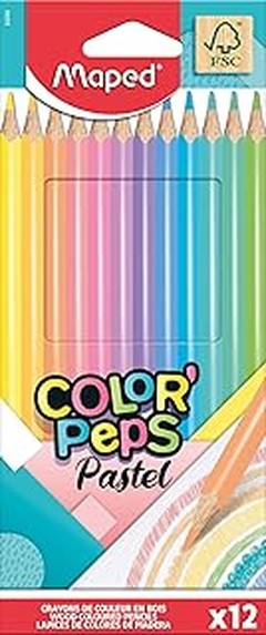 Lápices de colores pastel infantiles