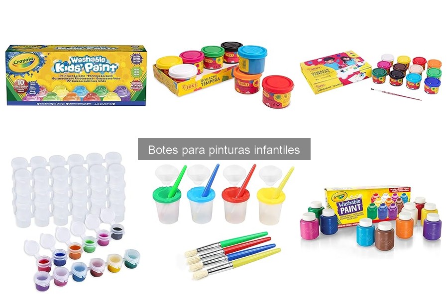 Accesorios ideales para botes de pinturas infantiles
