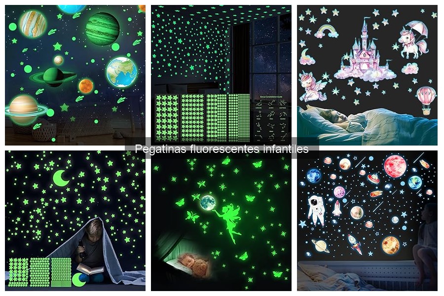 Actividades creativas con pegatinas fluorescentes infantiles