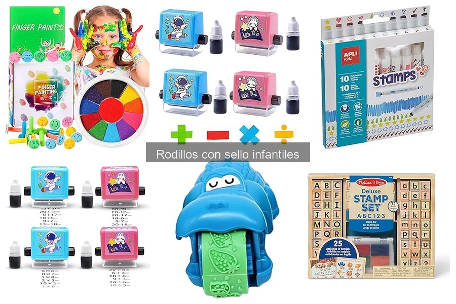 Actividades creativas con rodillos con sello infantiles