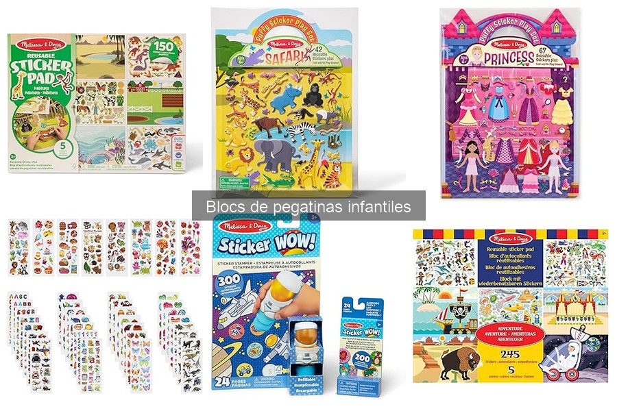 Actividades educativas con blocs de pegatinas infantiles