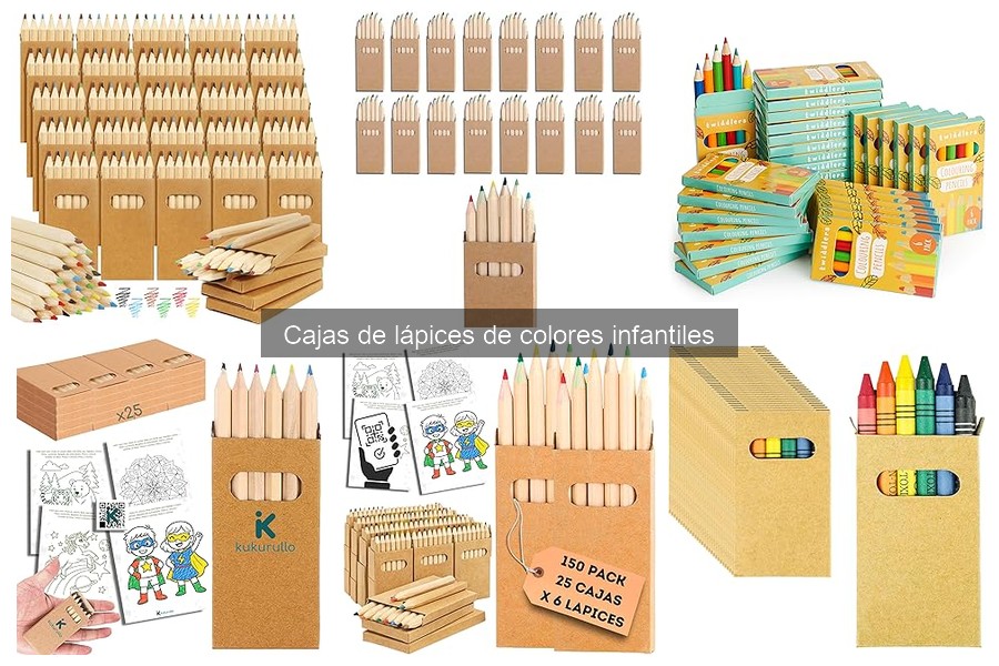 Cajas de lápices de colores infantiles a buen precio