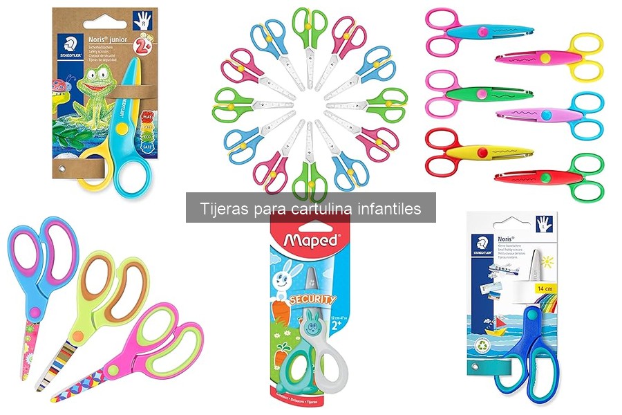 Características de seguridad en tijeras para cartulina infantiles