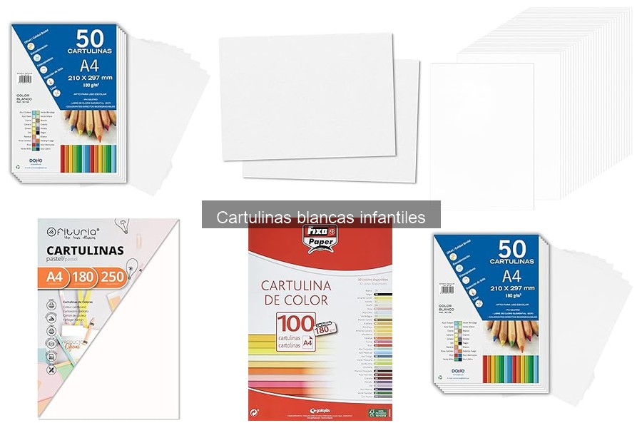 Cartulinas blancas infantiles: dónde comprarlas al mejor precio