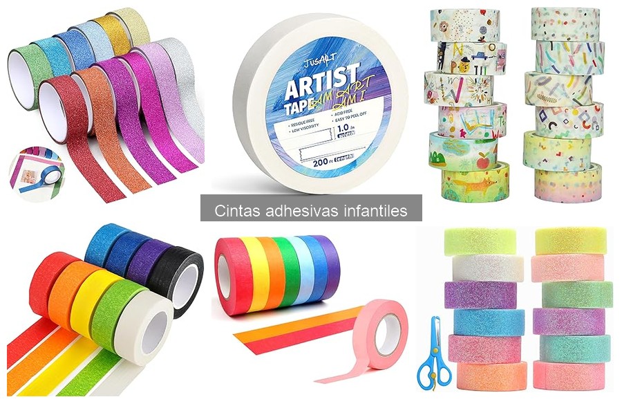 Cintas adhesivas para proyectos de reciclaje infantil