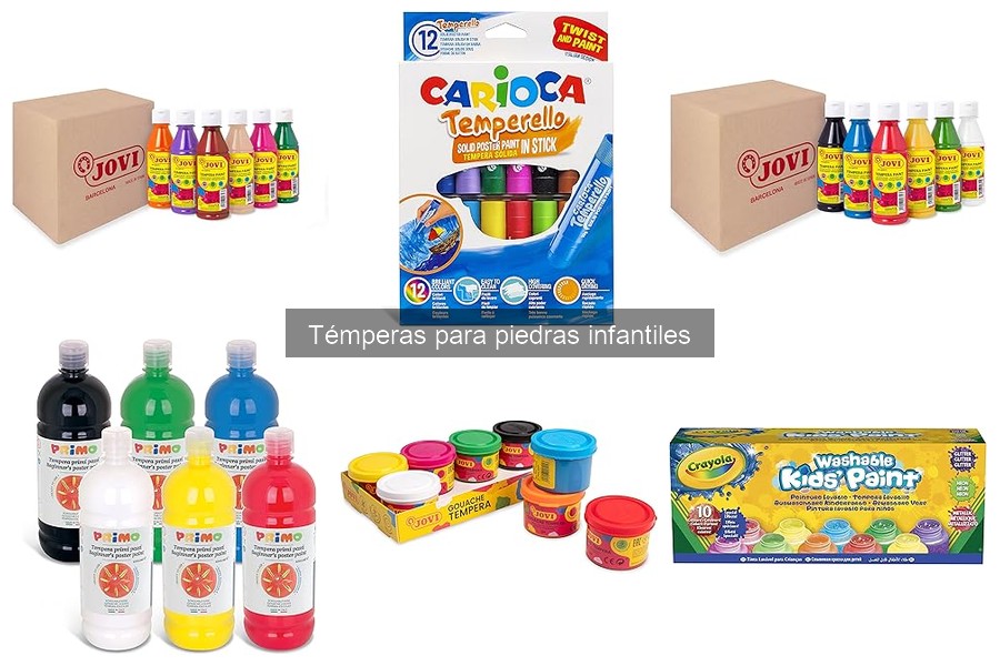 Combinaciones de colores para pintar piedras con témperas