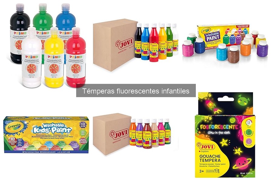 Cómo almacenar y conservar témperas fluorescentes infantiles