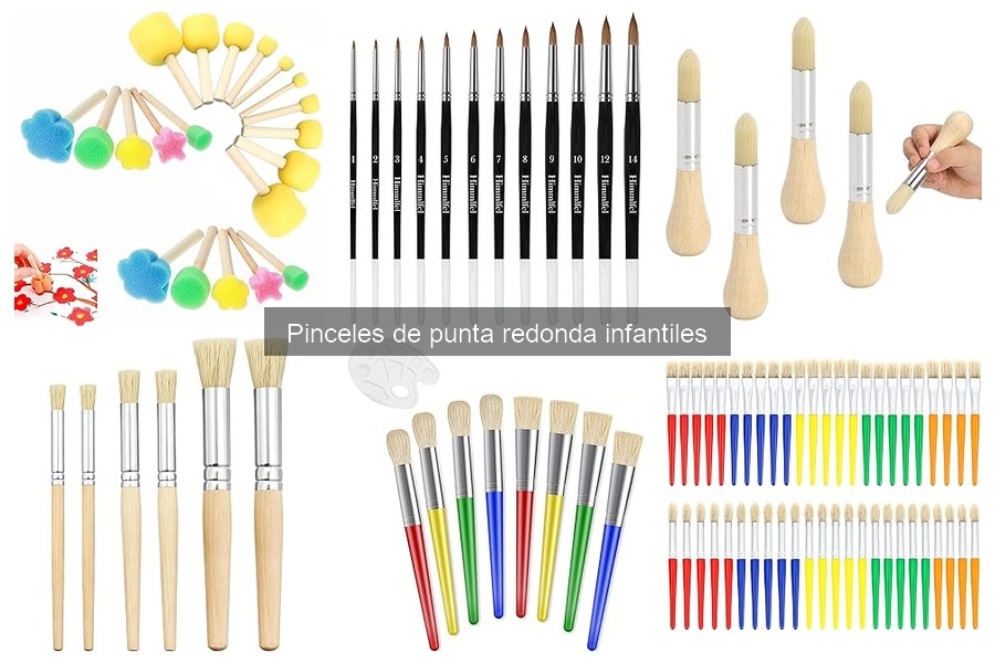 Cómo limpiar pinceles de punta redonda infantiles