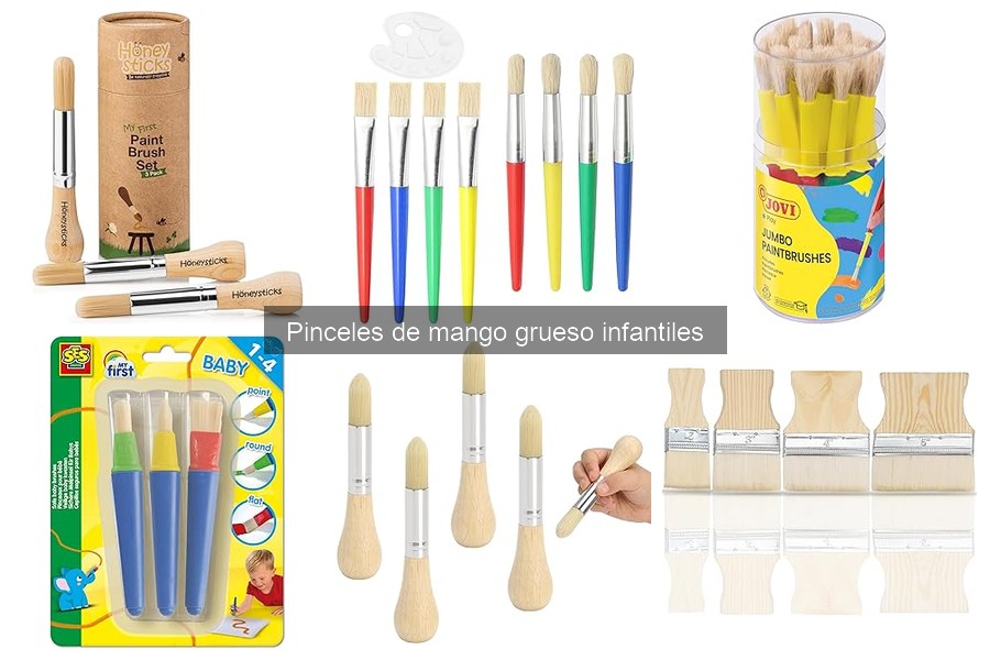 Cómo limpiar y mantener pinceles de mango grueso infantiles