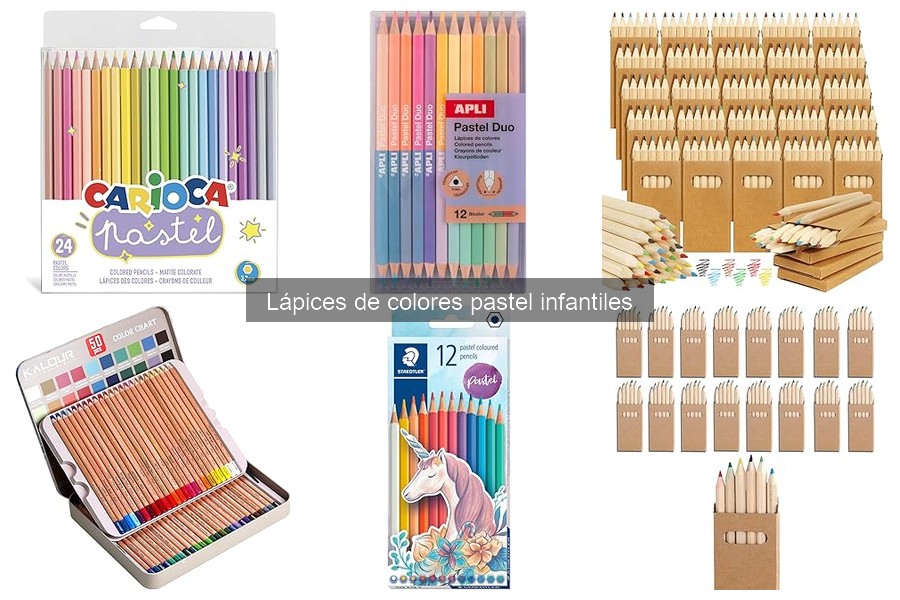 Cómo mantener y almacenar lápices de colores pastel infantiles