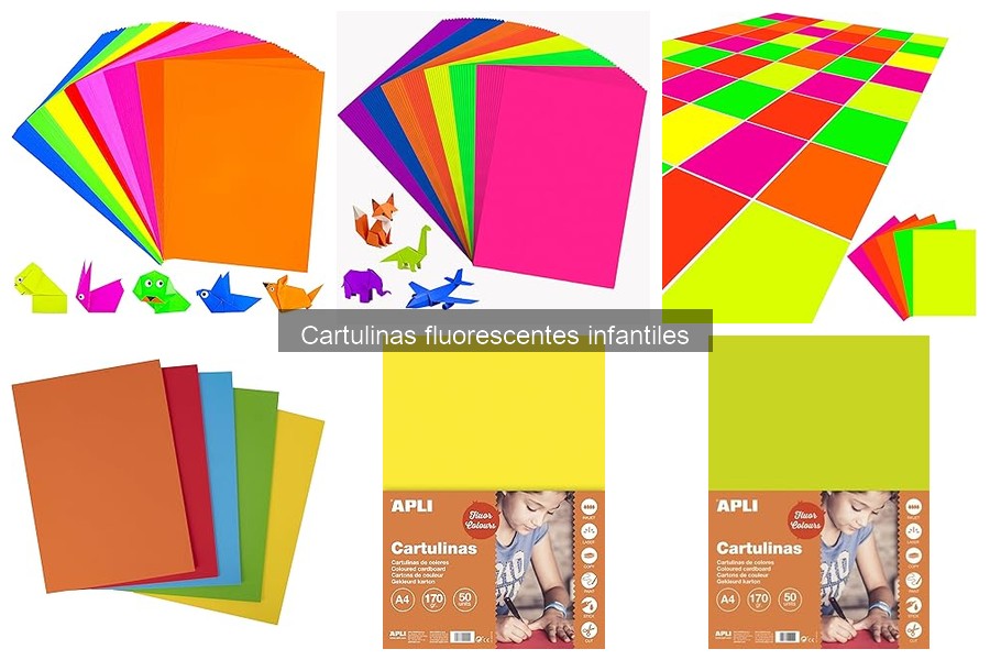 Comparativa de Cartulinas Fluorescentes y Normales para Manualidades
