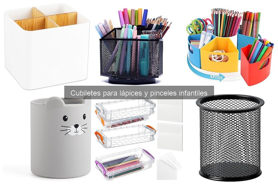 Comparativa de cubiletes para lápices: plástico, madera y metal
