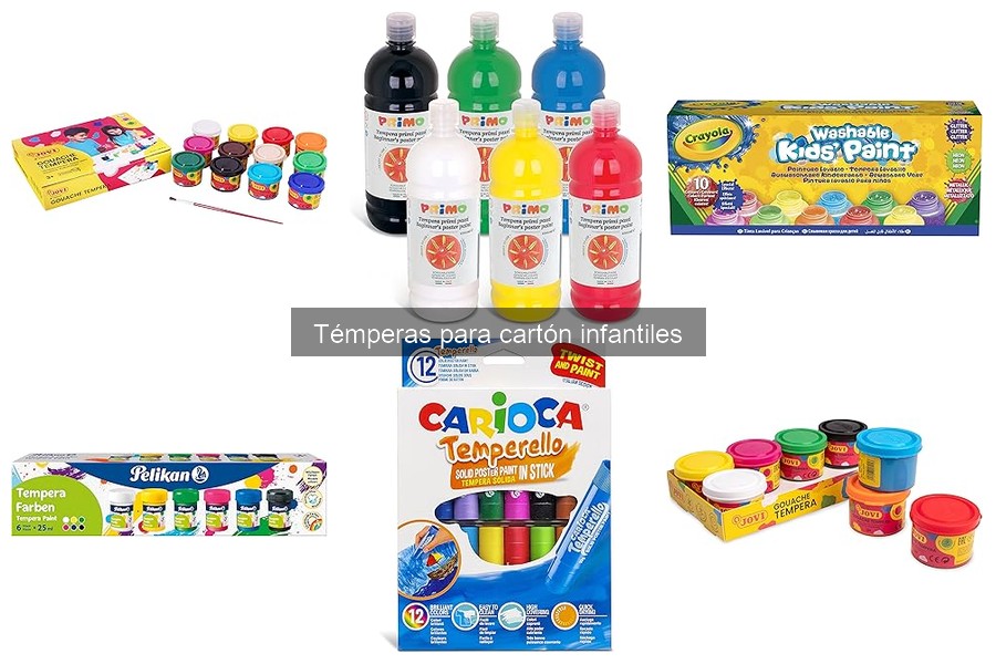 Comparativa de las Mejores Témperas para Cartón Infantiles