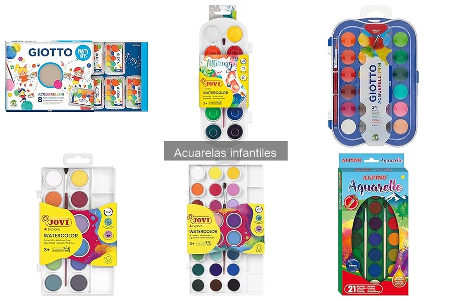 Comparativa de marcas de acuarelas infantiles para crear