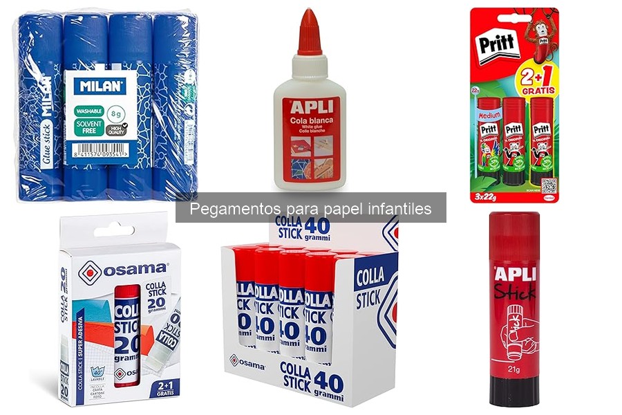 Comparativa de pegamentos para papel infantiles: APLI y MILAN