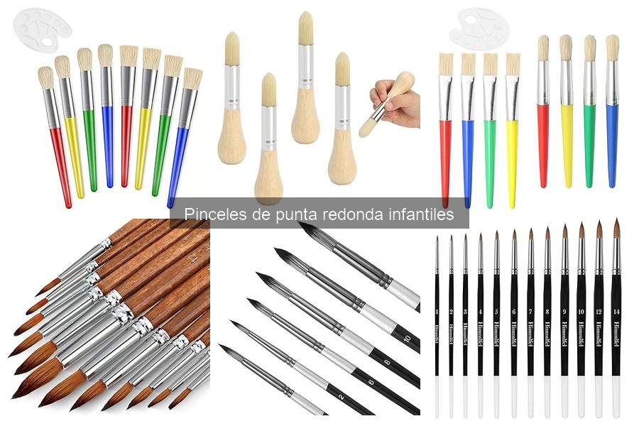 ¿Cuál grosor de pincel de punta redonda es ideal para niños?