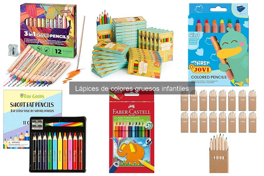 Descubre los tipos de lápices de colores gruesos para niños