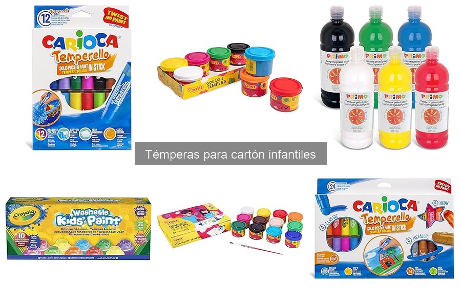 Descubre los tipos de témperas para cartón infantiles