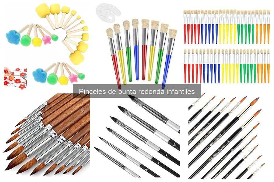 Diferencias entre pinceles de punta redonda y otros tipos