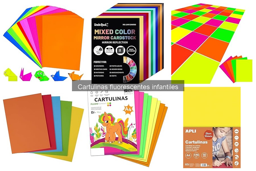 Dónde comprar cartulinas fluorescentes infantiles baratas