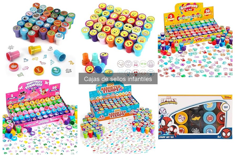 Guía de tipos de cajas de sellos infantiles disponibles