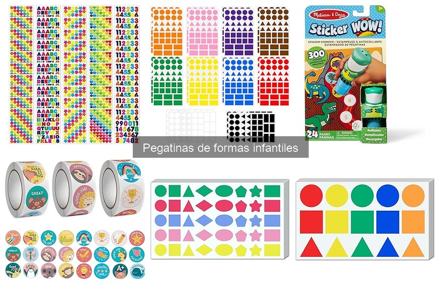 Ideas creativas con pegatinas de formas infantiles