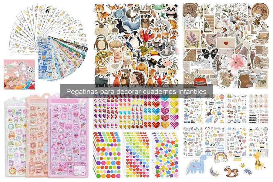Ideas creativas para decorar cuadernos infantiles con pegatinas