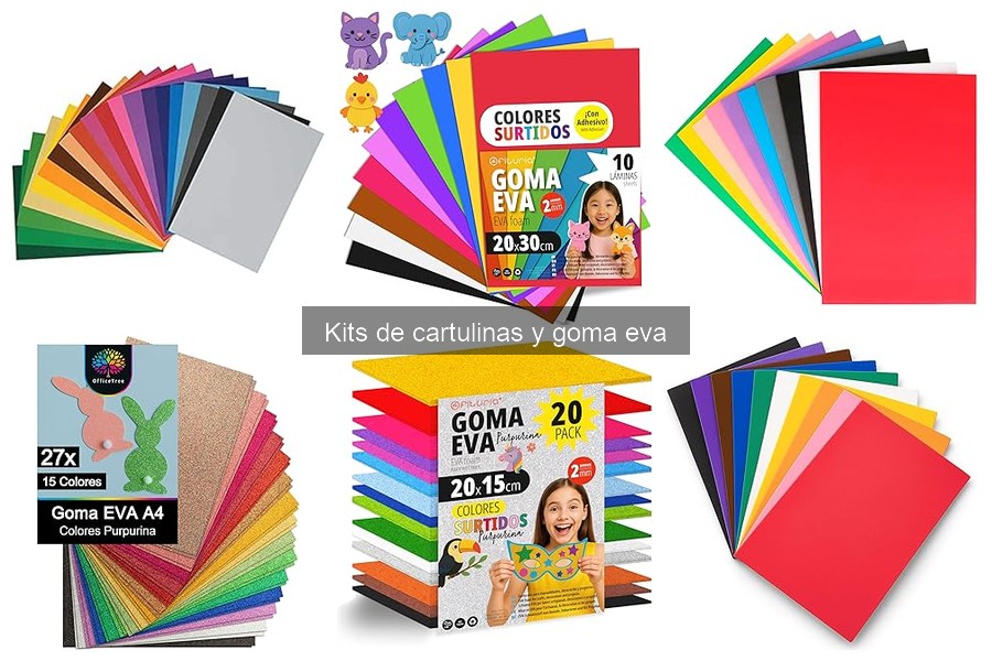 Kits de cartulina y goma eva para fiestas infantiles