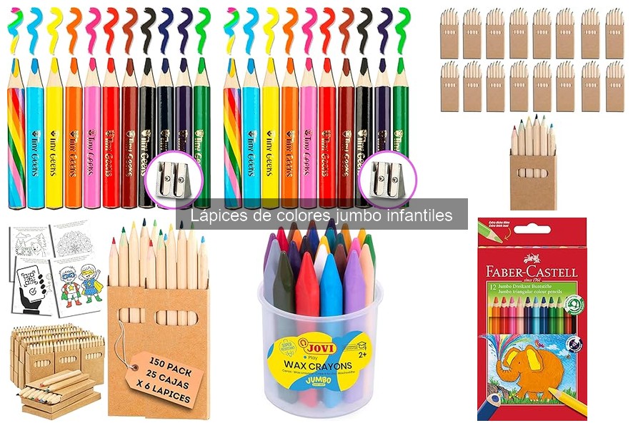 Materiales complementarios ideales para lápices de colores jumbo
