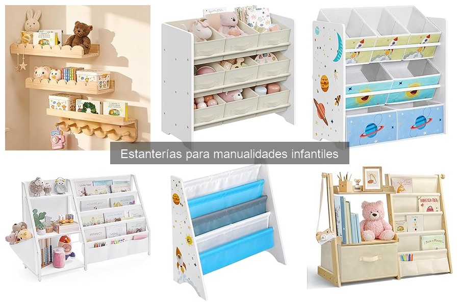 Materiales ideales para estanterías de manualidades infantiles
