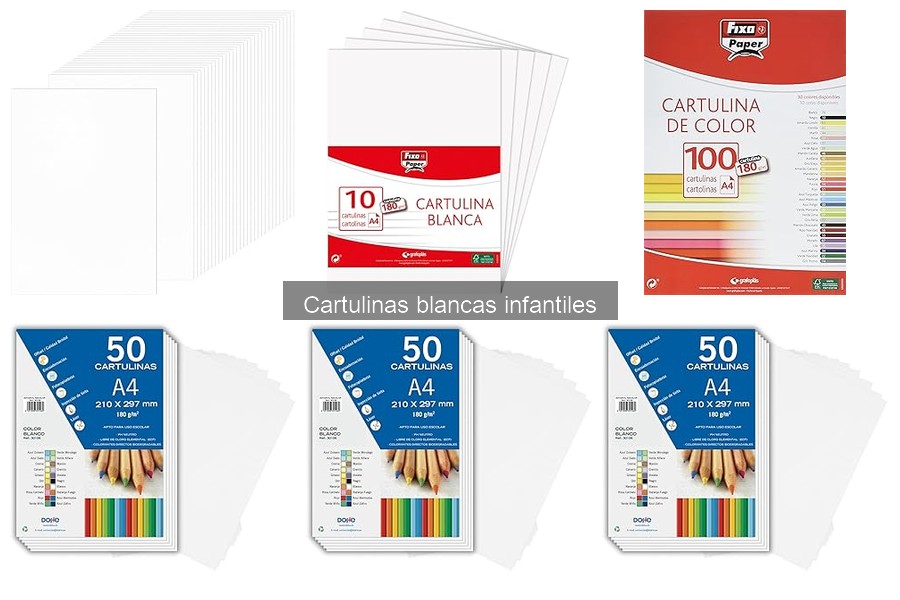 Mejores marcas de cartulinas blancas para manualidades infantiles