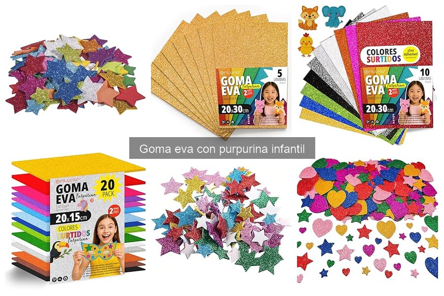 Mejores marcas de goma eva con purpurina para niños