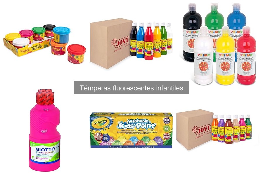Mejores marcas de témperas fluorescentes para niños