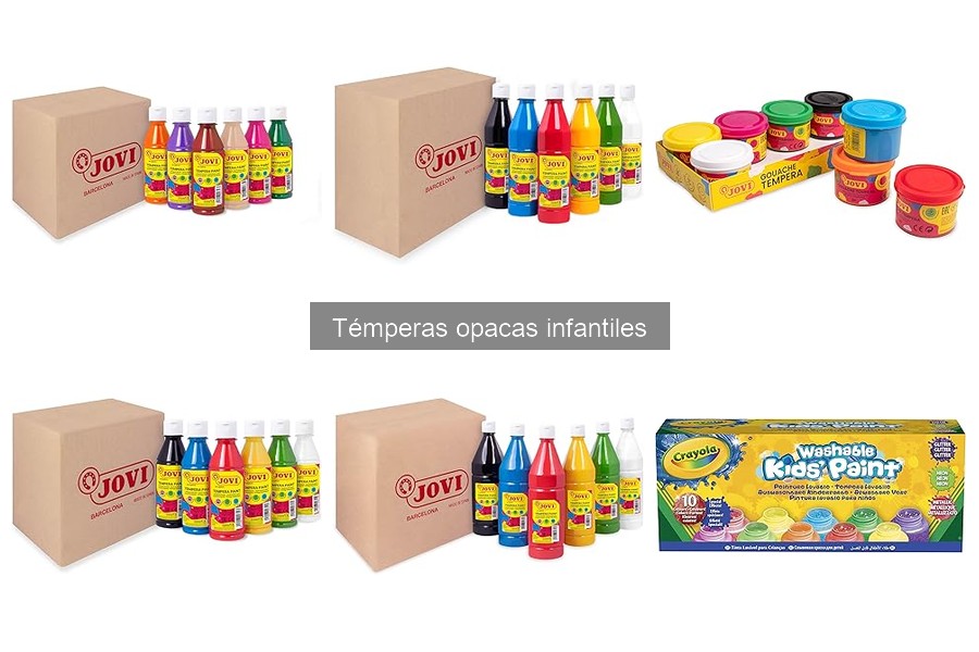 Mejores marcas de témperas opacas infantiles comparativa