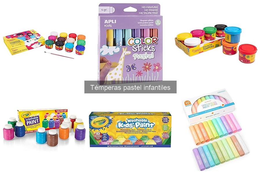 Mejores marcas de témperas pastel infantiles comparativa