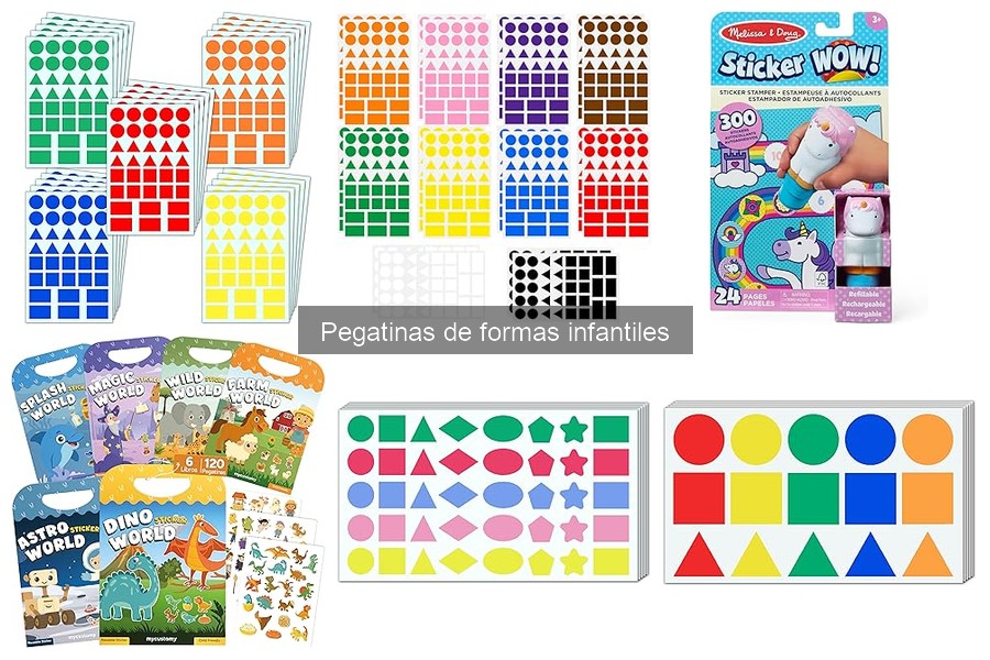 Mejores pegatinas de formas infantiles para actividades escolares