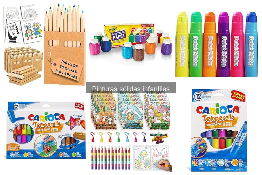 Mejores pinturas sólidas infantiles para actividades escolares