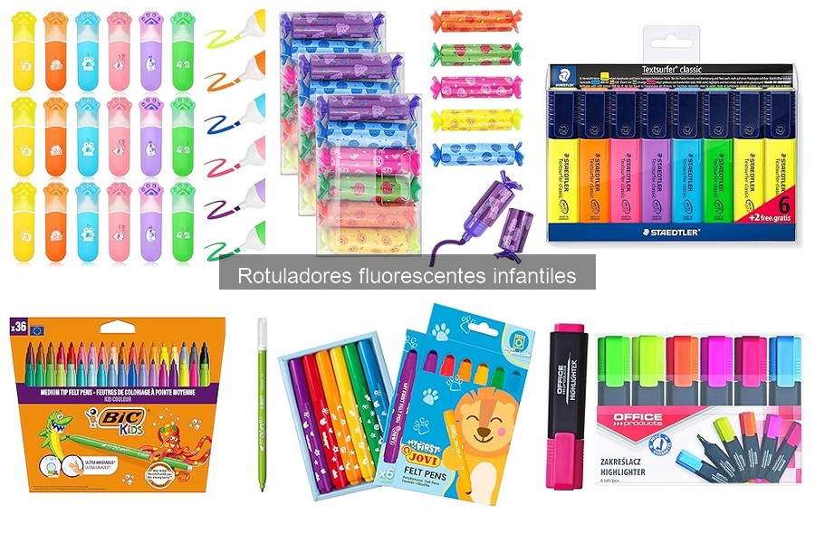 Mejores rotuladores fluorescentes infantiles: comparativa 2023