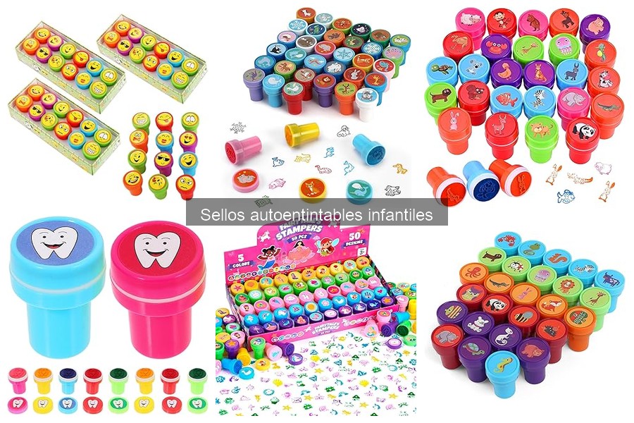 Mejores sellos autoentintables infantiles para actividades escolares