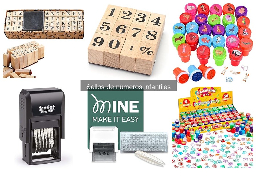 Mejores sellos de números infantiles para uso escolar