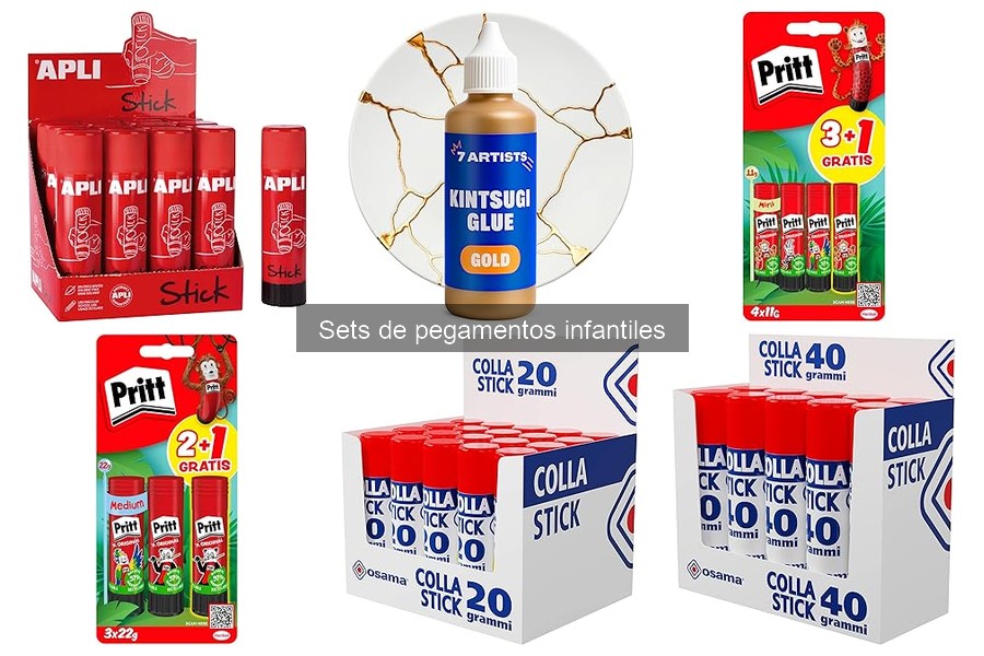 Mejores sets de pegamentos infantiles según su uso