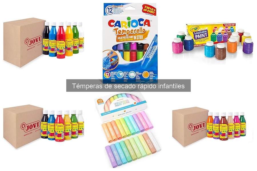 Mejores témperas de secado rápido para niños: guía de compra