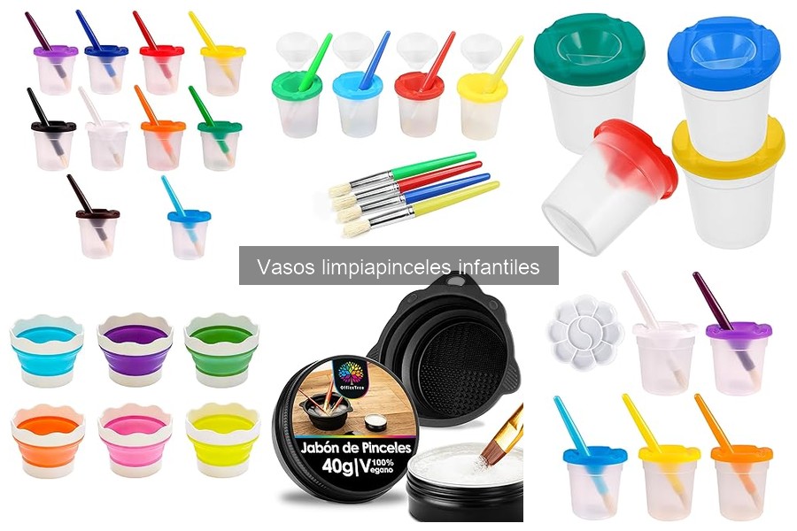 Mejores vasos limpiapinceles infantiles para manualidades