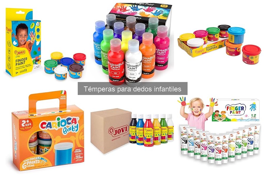 Precio promedio de témperas para dedos infantiles