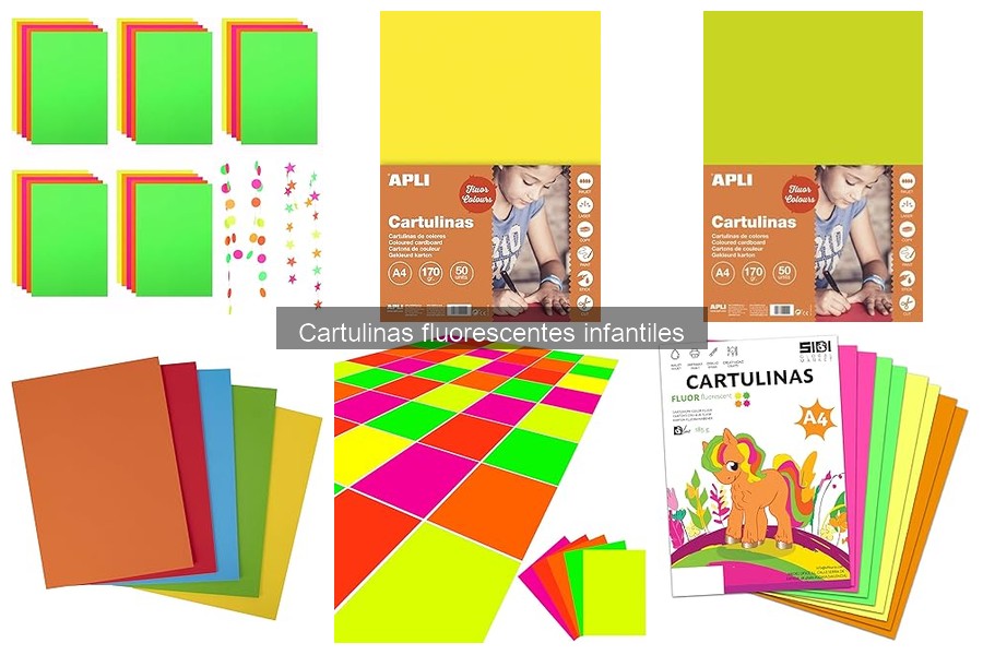 Proyectos creativos con cartulinas fluorescentes para niños