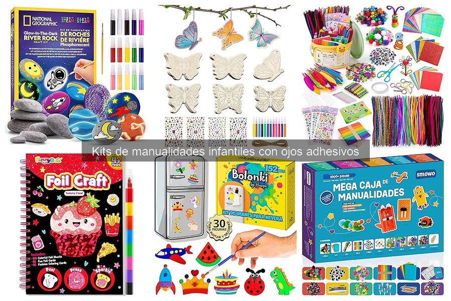 ¿Qué incluyen los kits de manualidades infantiles con ojos adhesivos?