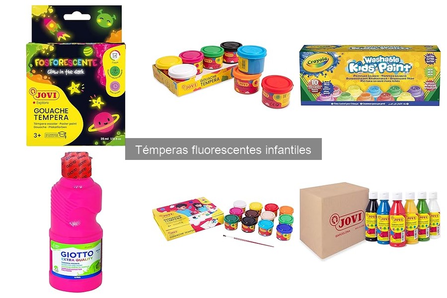 ¿Qué son las témperas fluorescentes infantiles?