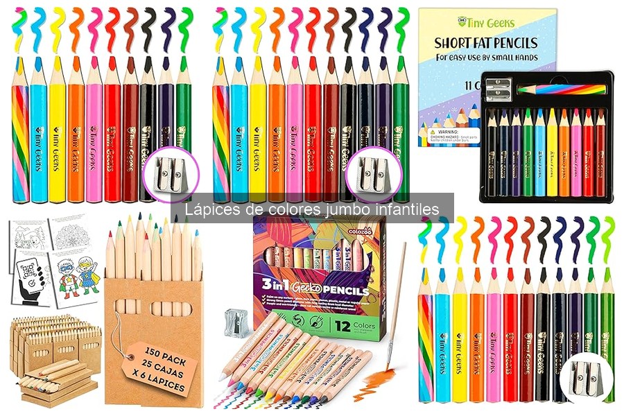 ¿Qué son los lápices de colores jumbo infantiles?