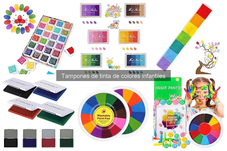 ¿Qué son los tampones de tinta de colores infantiles?